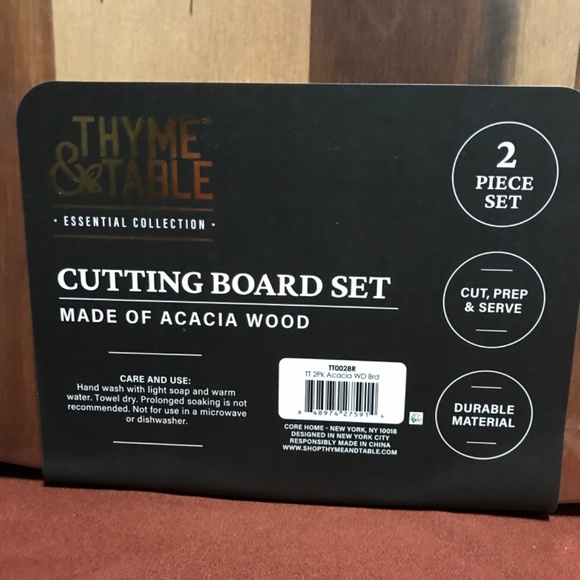 Thyme & Table Essential Collection Cutting Board Set 2 Piece New - Picture 7 of 8